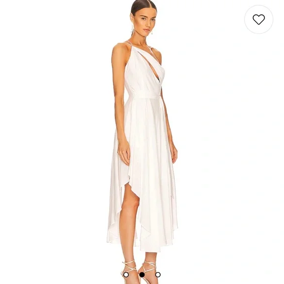 SAU LEE Morgan Dress in White - Picture 2 of 9